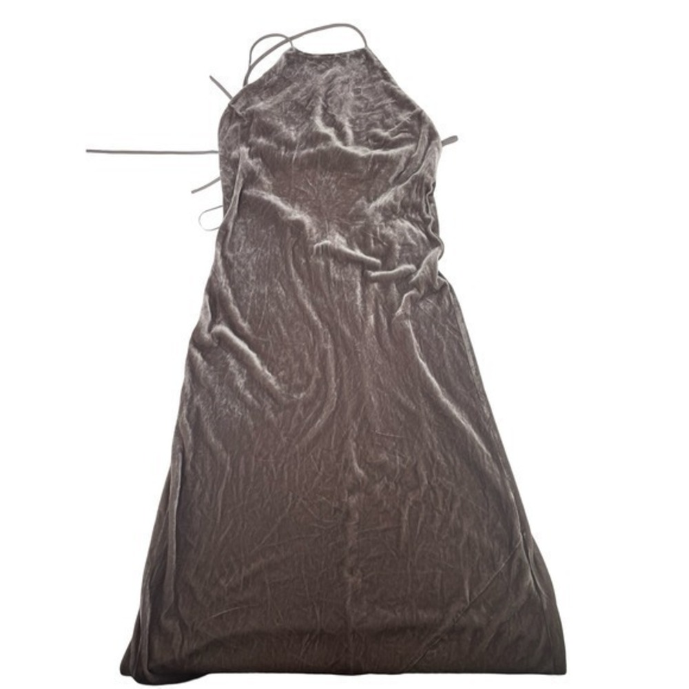 Reformation Jeany Velvet Dress XS Magnetic Grey Good